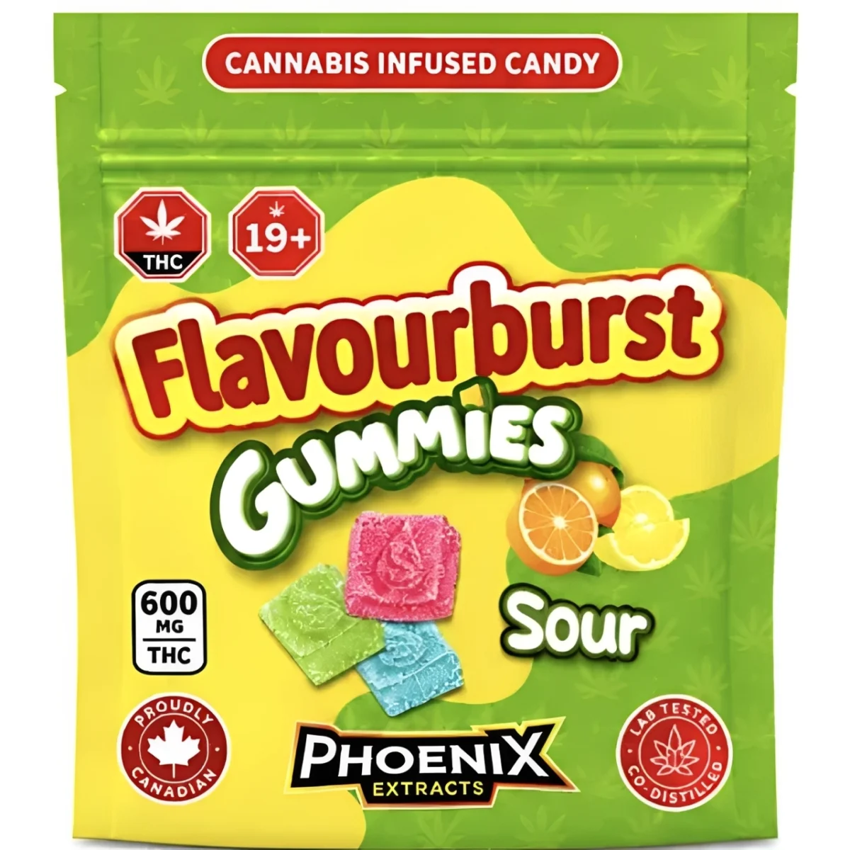 Flavourburst Gummies THC Candies 600MG - Sour