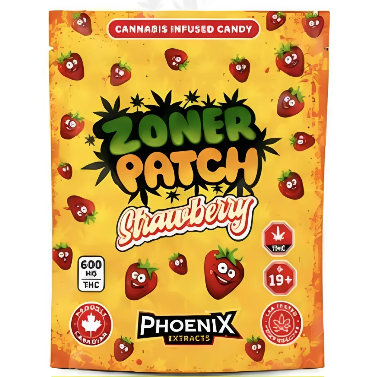 Zoner Patch THC Candies 600 MG - Strawberry