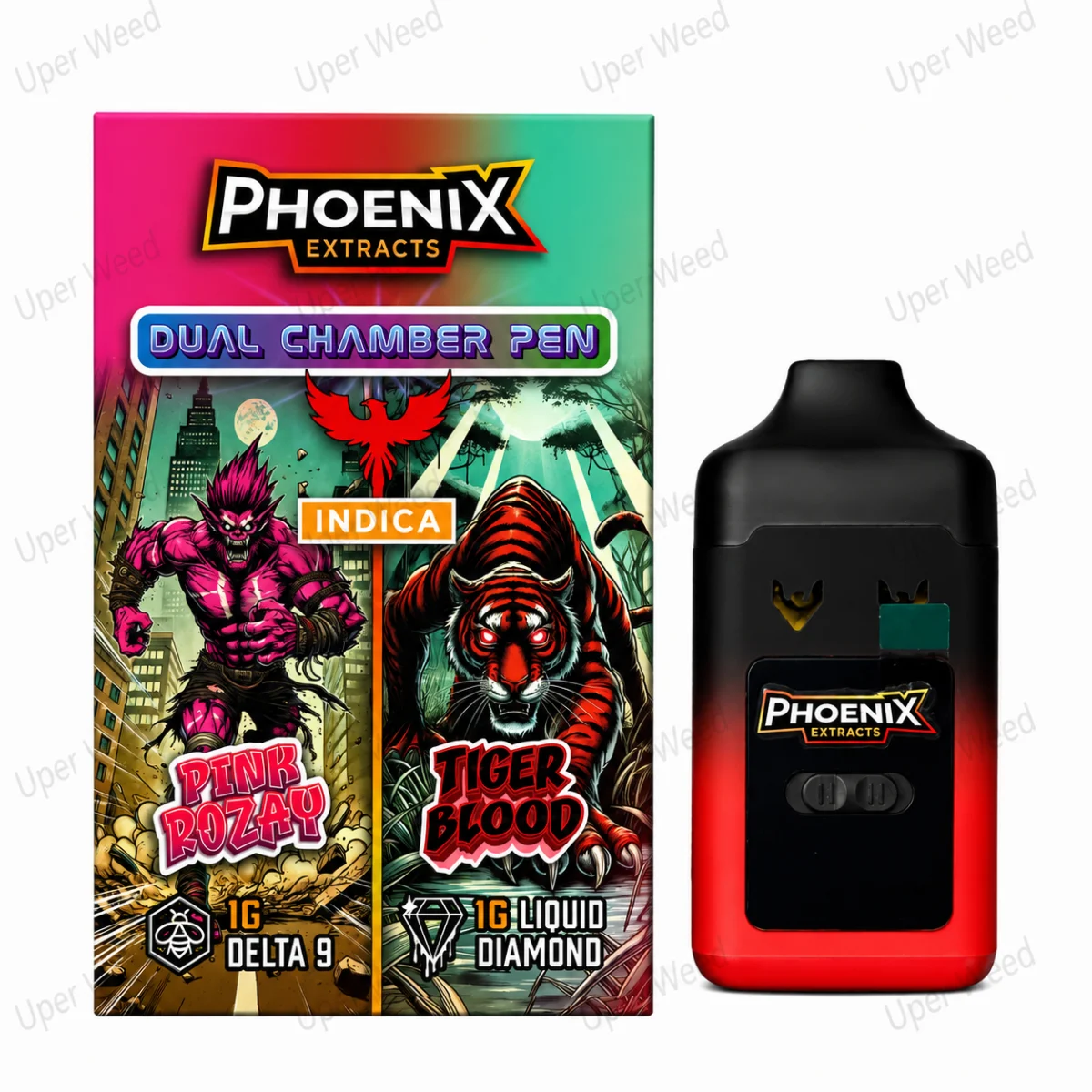 Dual Chamber Vape Pen - Pink Rozay Tiger Blood
