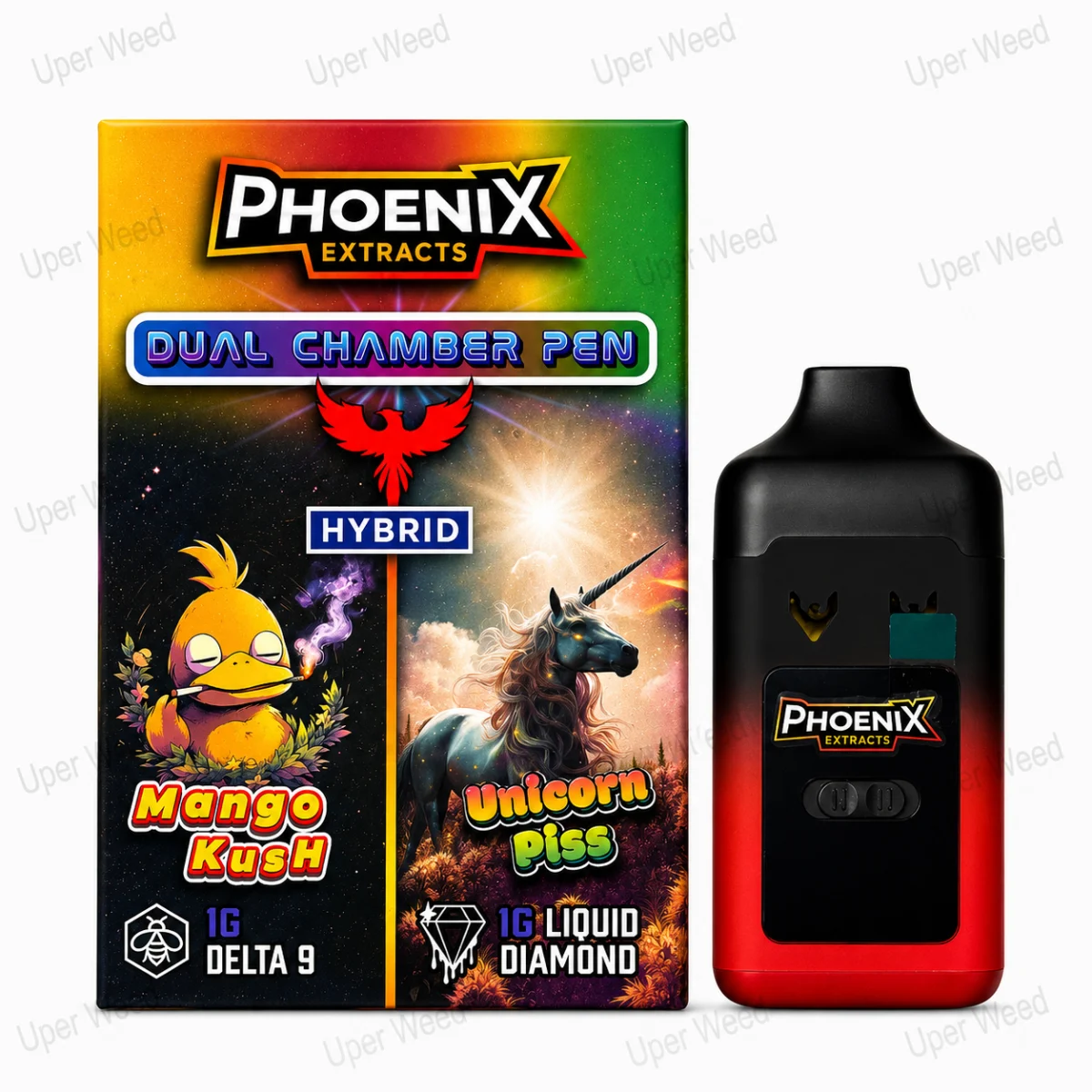 Dual Chamber Vape Pen - Mango Kush Unicorn Piss