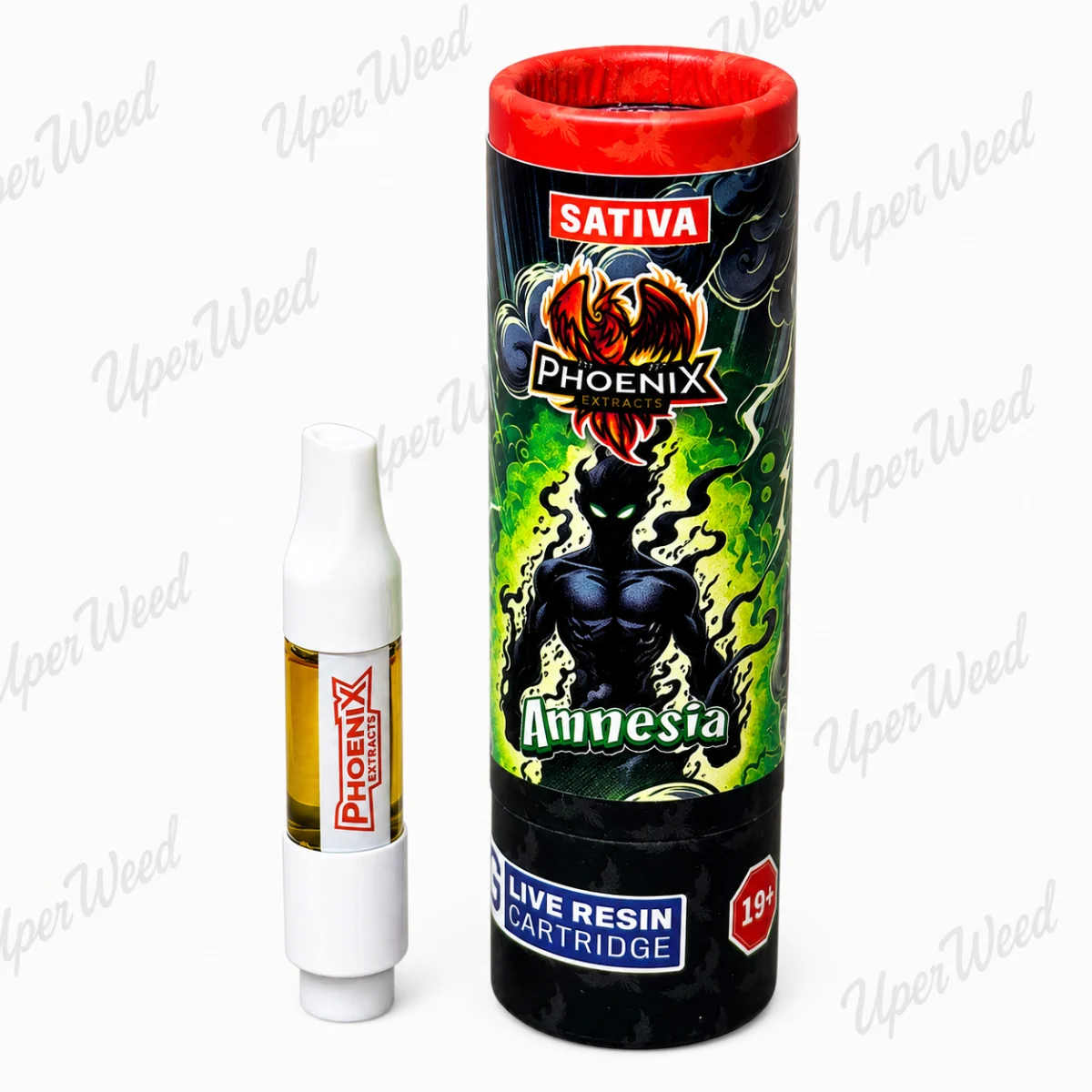 Phoenix Sativa - Amnesia 1g Live Resin Vape Cartridge